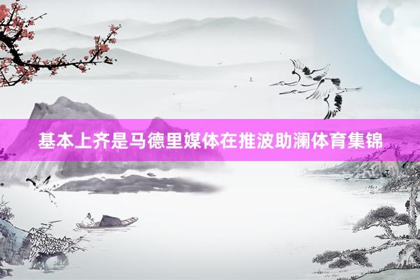基本上齐是马德里媒体在推波助澜体育集锦
